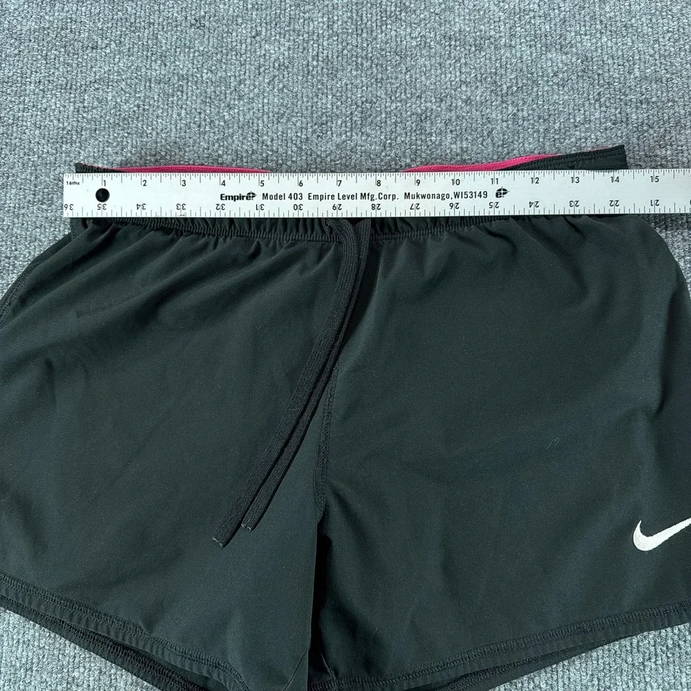 Nike Dri-FIT Running Shorts Womens Sml Black‎ Pink Athletic Gym 3in Comfy Summer